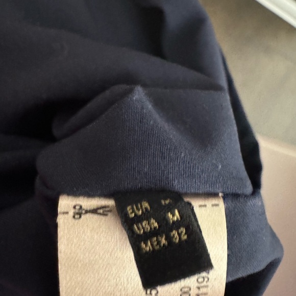 Massimo Dutti Goregous Leather Navy Dress - Picture 5 of 5